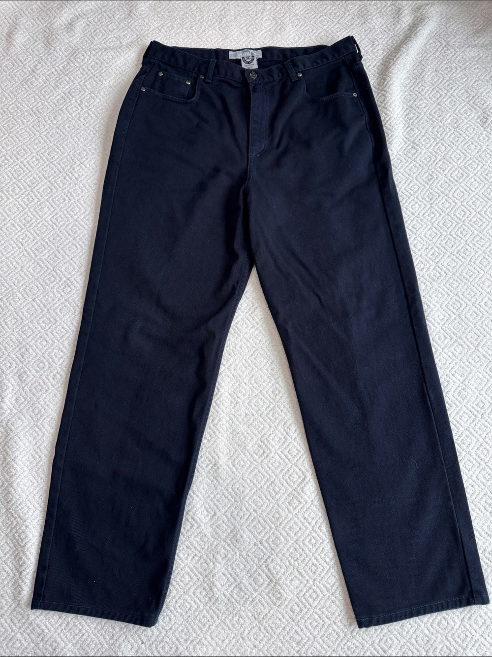 Platini Men's Straight-Leg Jeans in Black Sz 38X30 100% Cotton